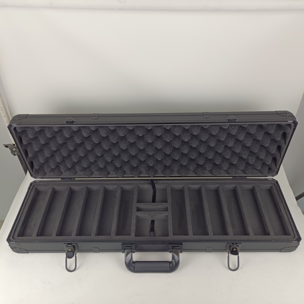 600 Empty Black Heavy Duty Aluminum Poker Case