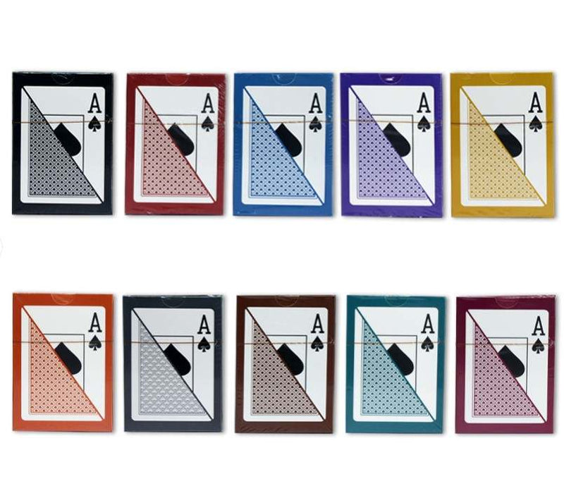 Classic Ten 100% Plastic Playing Cards Poker Size Jumbo Index -2 Decks