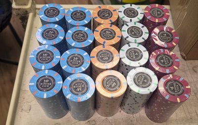 Low Stakes 500 PC Jupiter Club 43mm Pure Clay Poker Chips