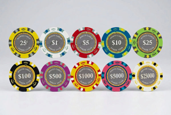 Smoked 800 Monte Carlo Smooth 14 Gram Poker Chips