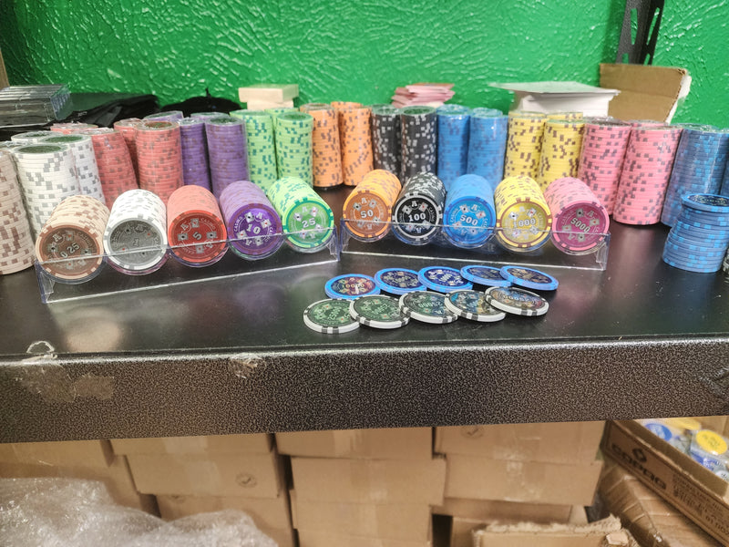 $25 Ace Casino Smooth 14 Gram Poker Chips