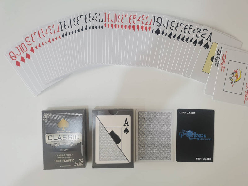 Black Gold Classic Ten 100% Plastic Playing Cards Poker Size Jumbo Index