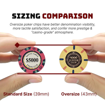 500 Empty Black Aluminum Poker Case for Oversized 43mm Chips - The Poker Store .Com