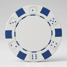 White Striped Dice 11.5 Gram - 100 Poker Chips