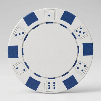 White Striped Dice 11.5 Gram - 100 Poker Chips