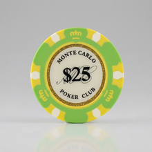$25 Twenty Five Dollar Monte Carlo Smooth 14 Gram Poker Chips