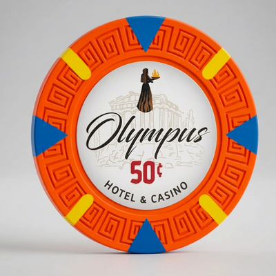 50 Cents Olympus Pure Clay Poker Chips