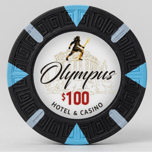 $100 Olympus Pure Clay Poker Chips