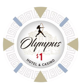 $1 Olympus Pure Clay Poker Chips