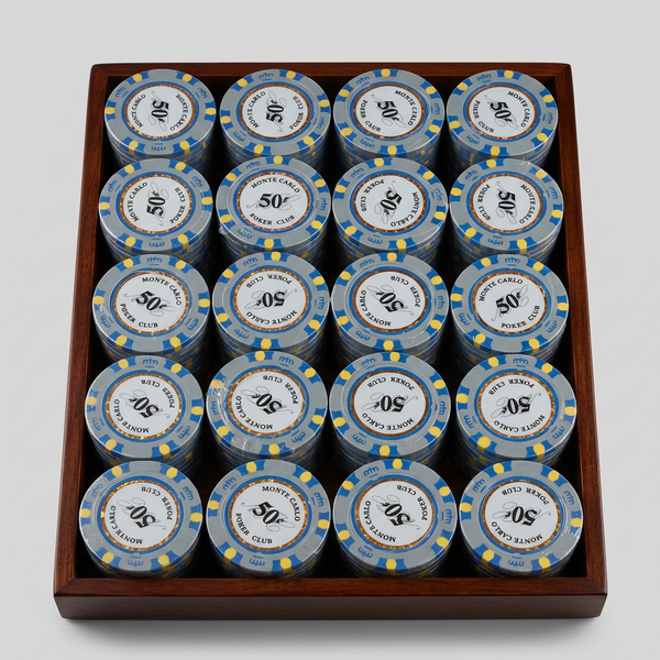 50 Cents Monte Carlo Smooth 14 Gram Poker Chips