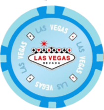 Light Blue Las Vegas Smooth 14 Gram Poker Chips