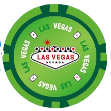 Green Las Vegas Smooth 14 Gram Poker Chips