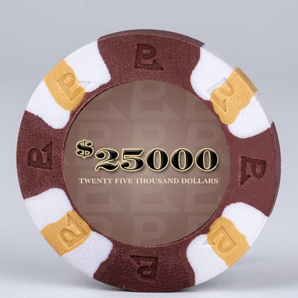 $25000 Brown Nexgen Remix Pro Clay Poker Chips