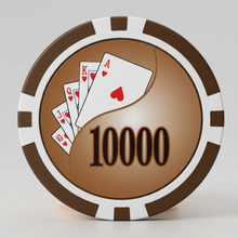 $10,000 Yin Yang Smooth 14 Gram Poker Chips Roll of 25