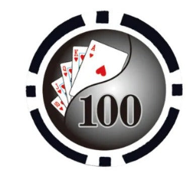 $100 Yin Yang Smooth 14 Gram Poker Chips