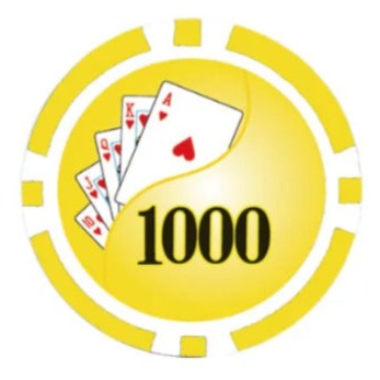 $1000 Yin Yang Smooth 14 Gram Poker Chips