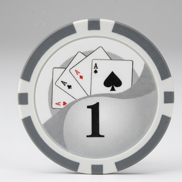 $1 Yin Yang Smooth 14 Gram Poker Chips Roll of 25