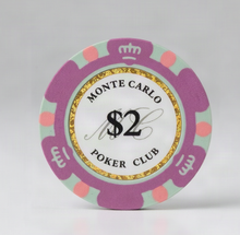 $2 Two Dollar Monte Carlo Smooth 14 Gram Poker Chips