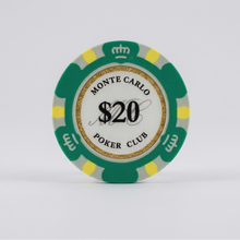 $20 Twenty Dollar Monte Carlo Smooth 14 Gram Poker Chips