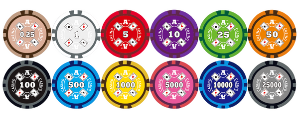 900 Ace Casino Smooth 14 Gram Poker Chips