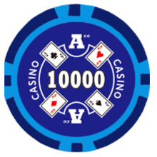 $10000 Ace Casino Smooth 14 Gram Poker Chips