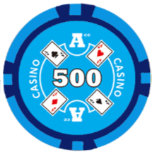 $500 Ace Casino Smooth 14 Gram Poker Chips