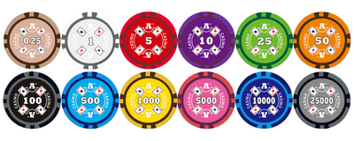 500 Ace Casino Smooth 14 Gram Poker Chips