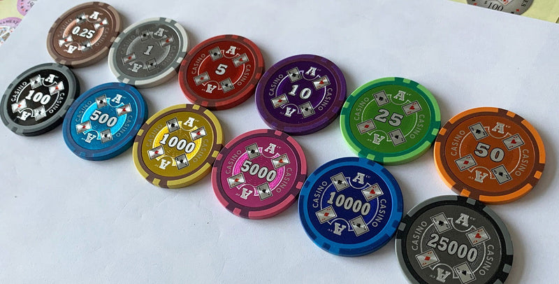 $10 Ace Casino Smooth 14 Gram Poker Chips