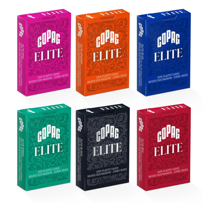 6 Decks Copag Elite 100% Plastic Playing Cards Bridge Size Jumbo Index