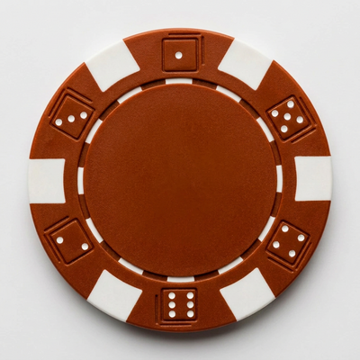Brown Striped Dice 11.5 Gram - 100 Poker Chips