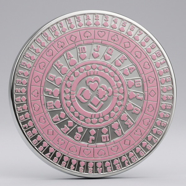 Pink Kaleidoscope Poker Card Guard