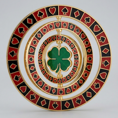 Triple Spinner 4 Leaf Clover Poker Card Guard