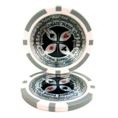 CLEARANCE $1 Grey Ultimate 14 Gram - 500 Poker Chips