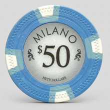 $50 Milano 10 Gram Pure Clay Poker Chips Roll of 25