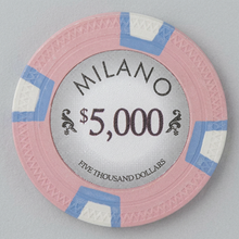 $5000 Milano 10 Gram Pure Clay Poker Chips Roll of 25