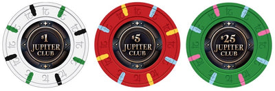 Mid Stakes 500 PC Jupiter Club 43mm Pure Clay Poker Chips