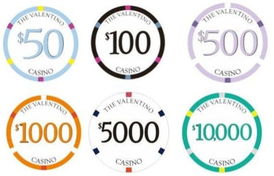 Tournament Setup Casino Valentino Ceramic 600 Poker Chips Special Price