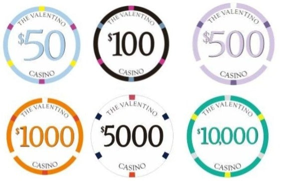Tournament Setup Casino Valentino Ceramic 600 Poker Chips Special Price
