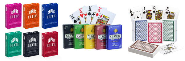 15 Bridge Decks 6 Copag Elite + 9 Classic TPS 100% Plastic Playing Cards Jumbo Index