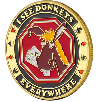 I See Donkeys Everywhere Poker Card Guard