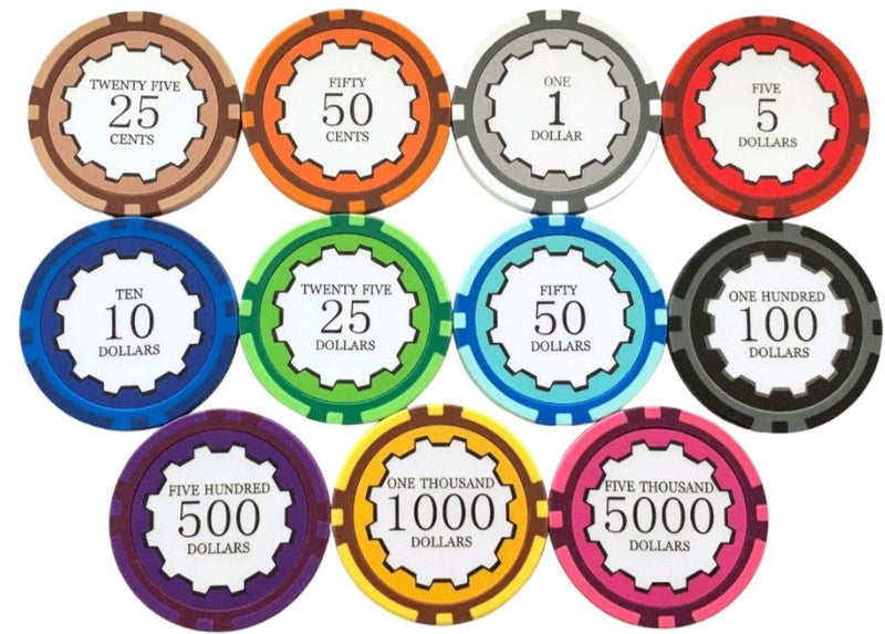 25 Cents Eclipse Smooth 14 Gram Poker Chips