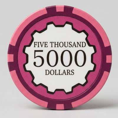 $5000 Eclipse Smooth 14 Gram Poker Chips Roll of 25