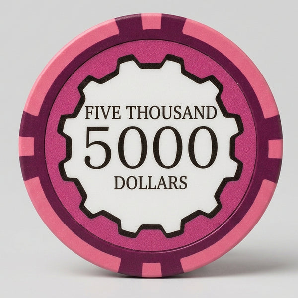 $5000 Eclipse Smooth 14 Gram Poker Chips Roll of 25