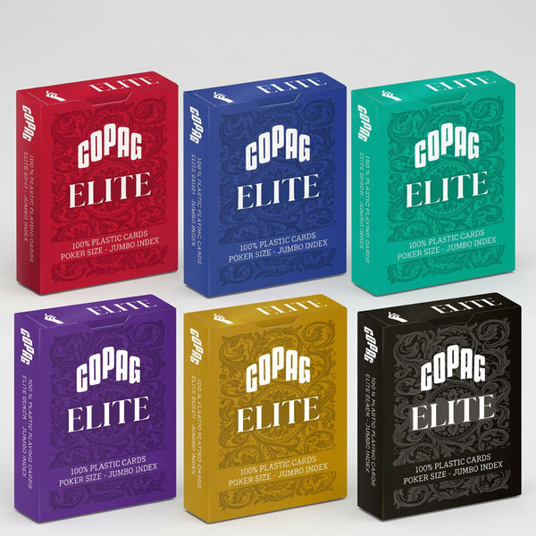 12 Decks Copag Elite 100% Plastic Playing Cards Poker Size Jumbo Index