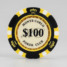 $100 One Hundred Dollar Monte Carlo Smooth 14 Gram Poker Chips