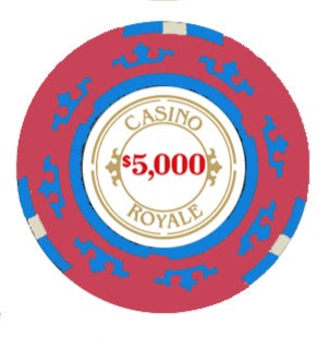 $5000 Casino Royale Smooth 14 Gram Poker Chips