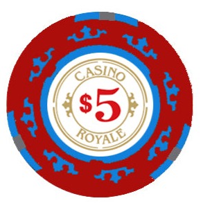 $5 Casino Royale Smooth 14 Gram Poker Chips