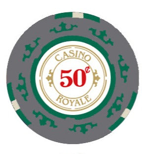 50 Cents Casino Royale Smooth 14 Gram Poker Chips