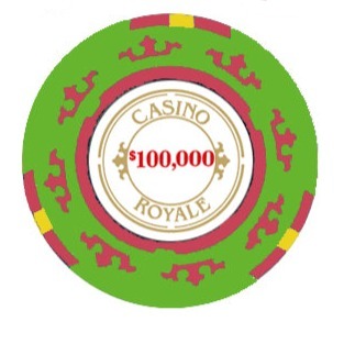 $100,000 Casino Royale Smooth 14 Gram Poker Chips