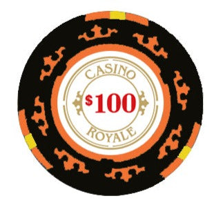 $100 Casino Royale Smooth 14 Gram Poker Chips